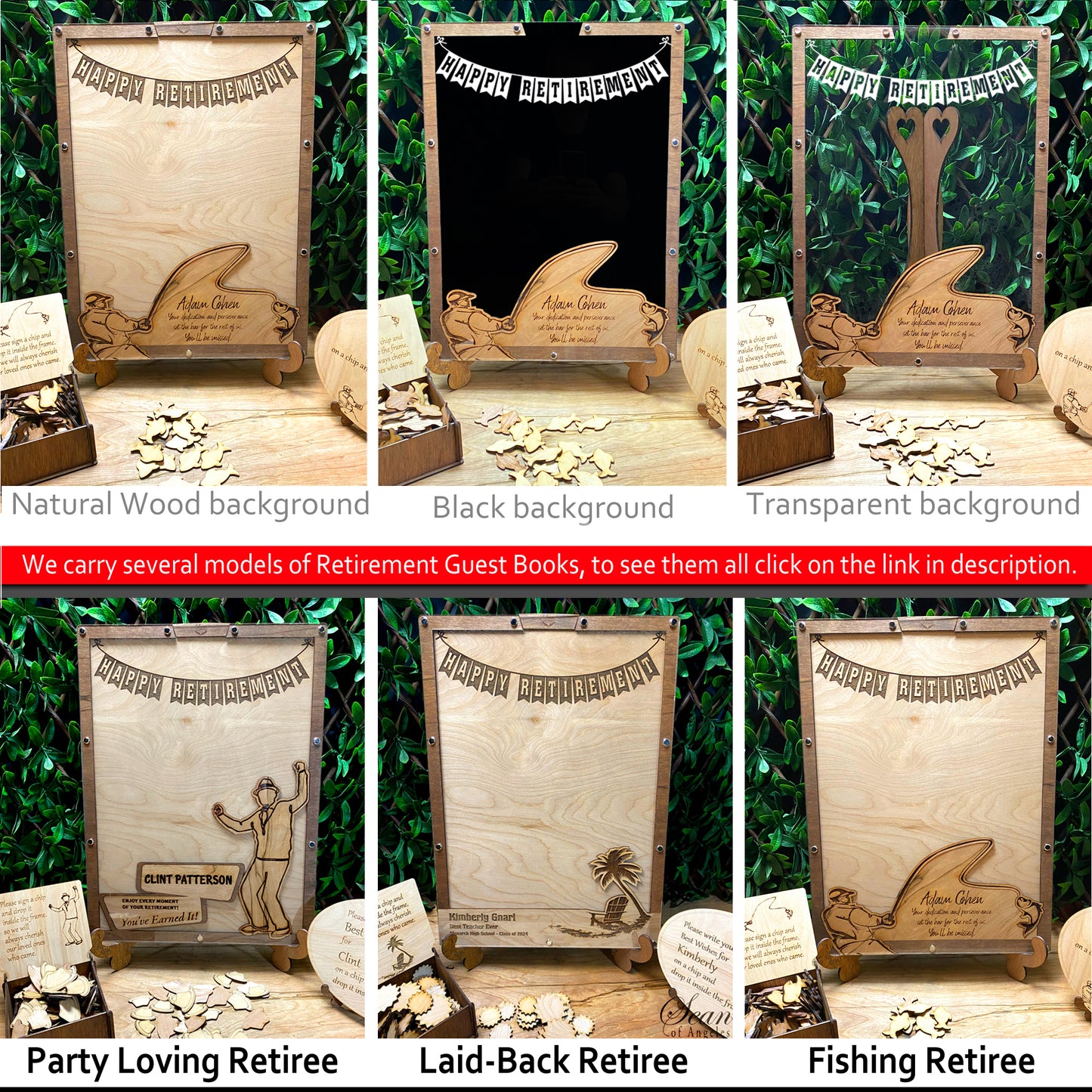 Relaxed Angler Retirement Guest Book