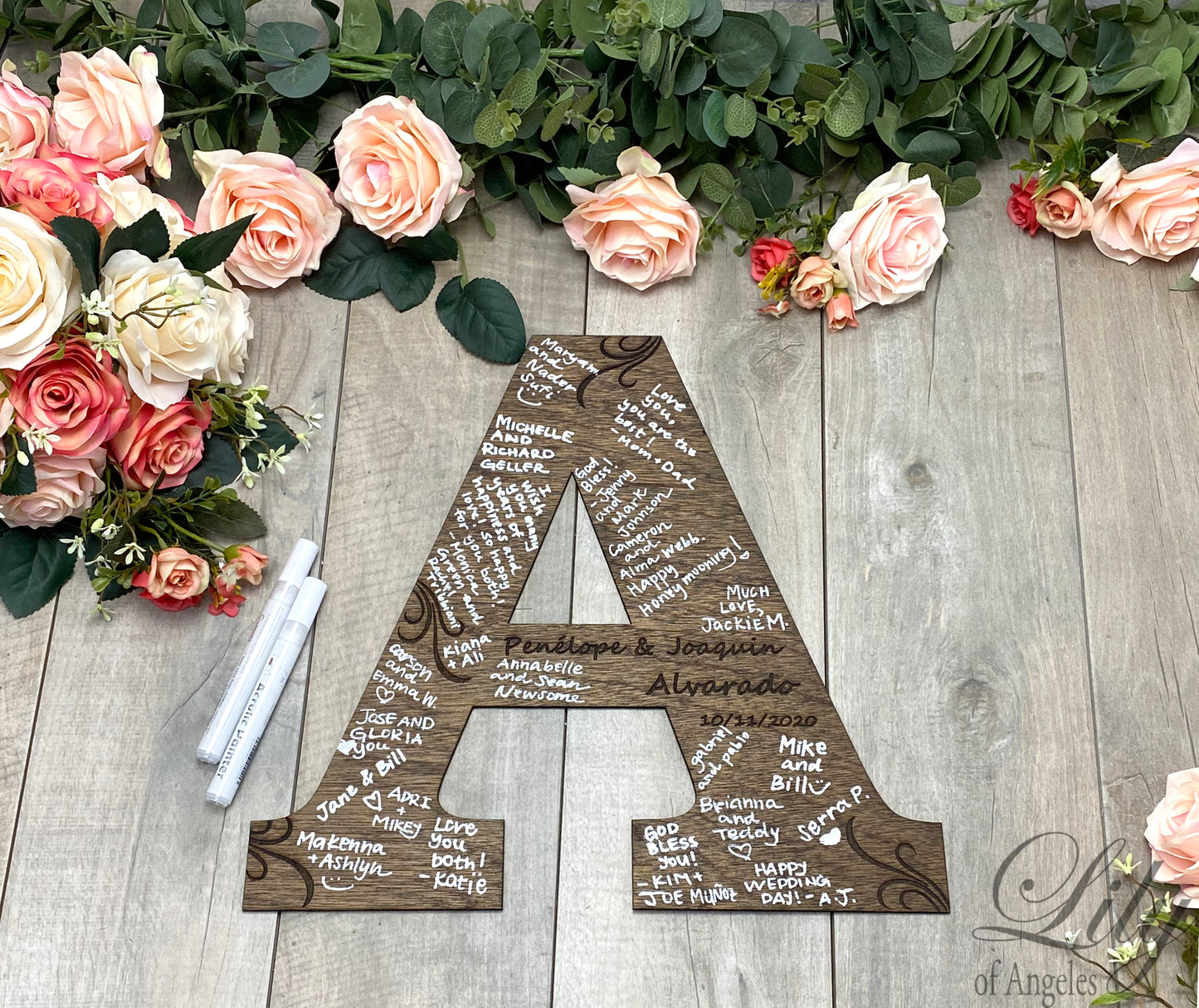 Any Letter Monogram Initial Guest Book