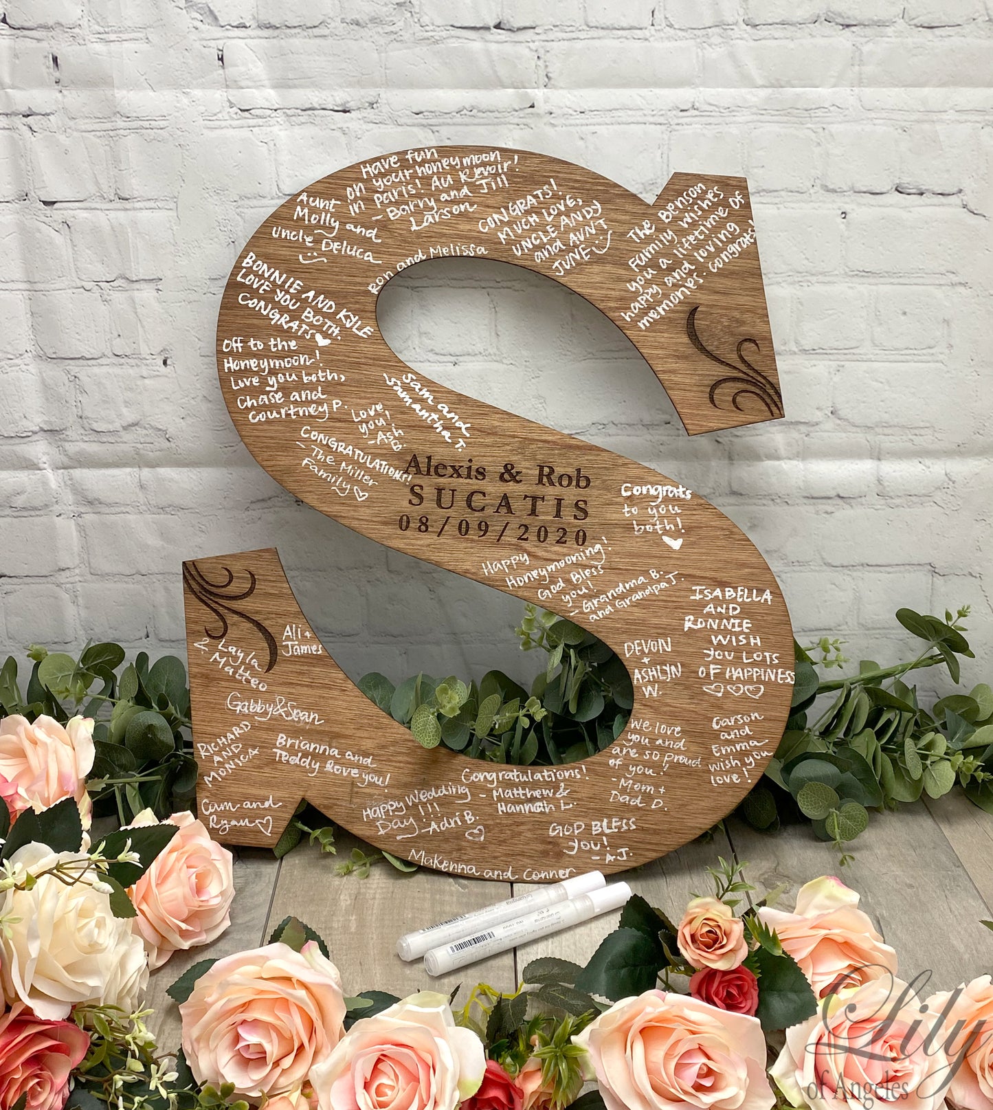 Any Letter Monogram Initial Guest Book