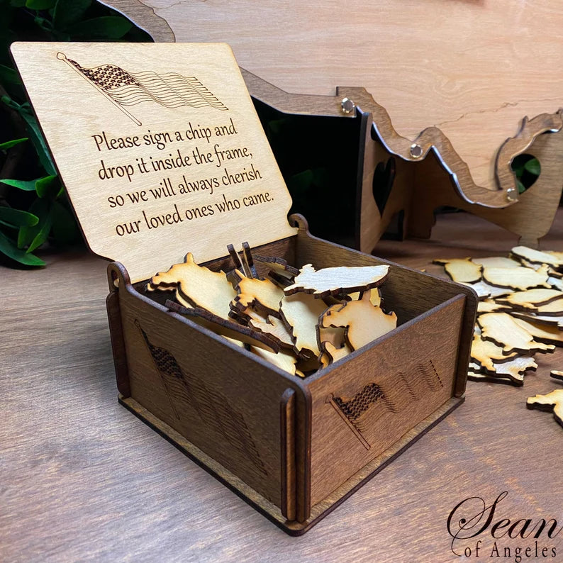 USA Map Guest Book Alternative