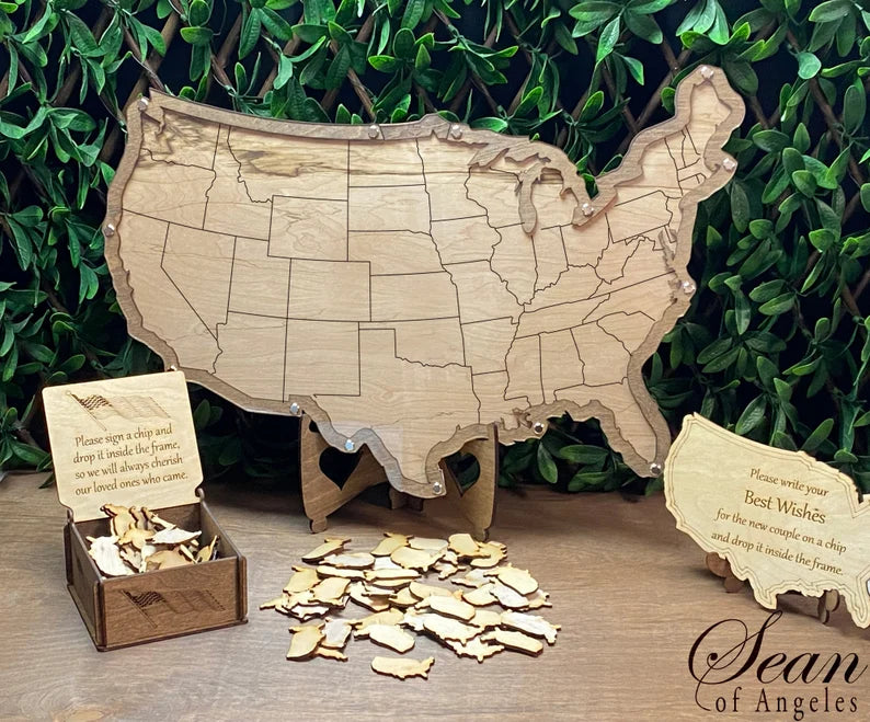 USA Map Guest Book Alternative
