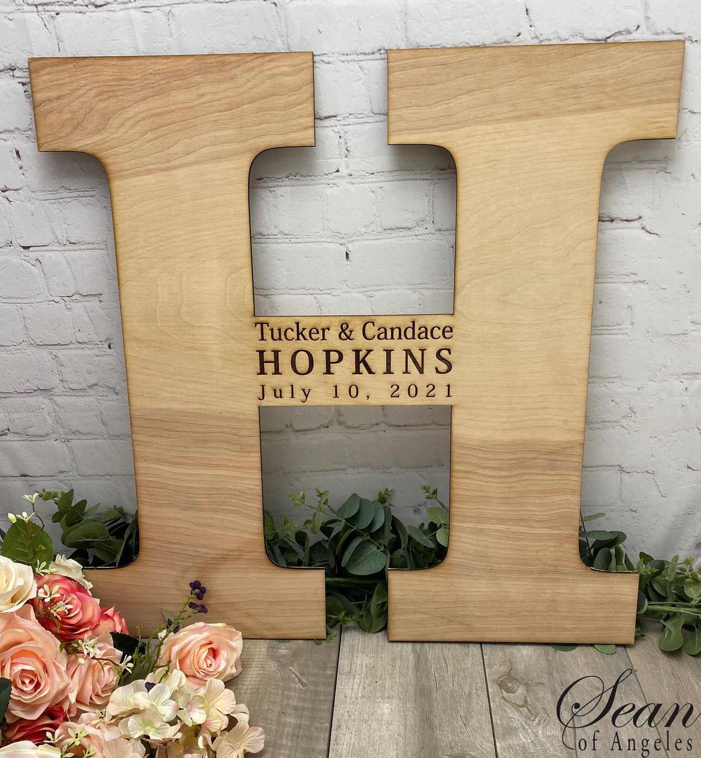 Any Letter Monogram (Natural Wood No Stain)