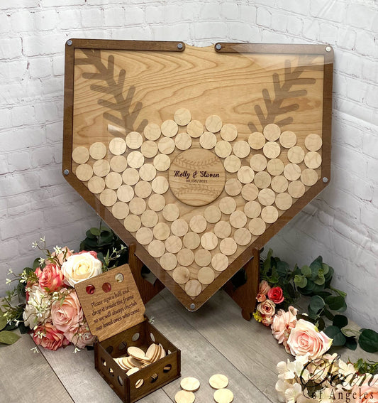 Home Plate Baseball Guest Book