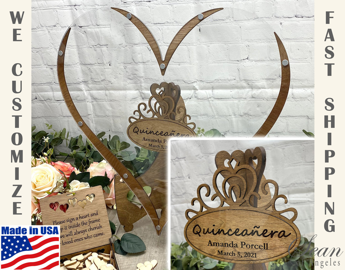 Quinceañera / Sweet 16 Heart Tiara Guest Book