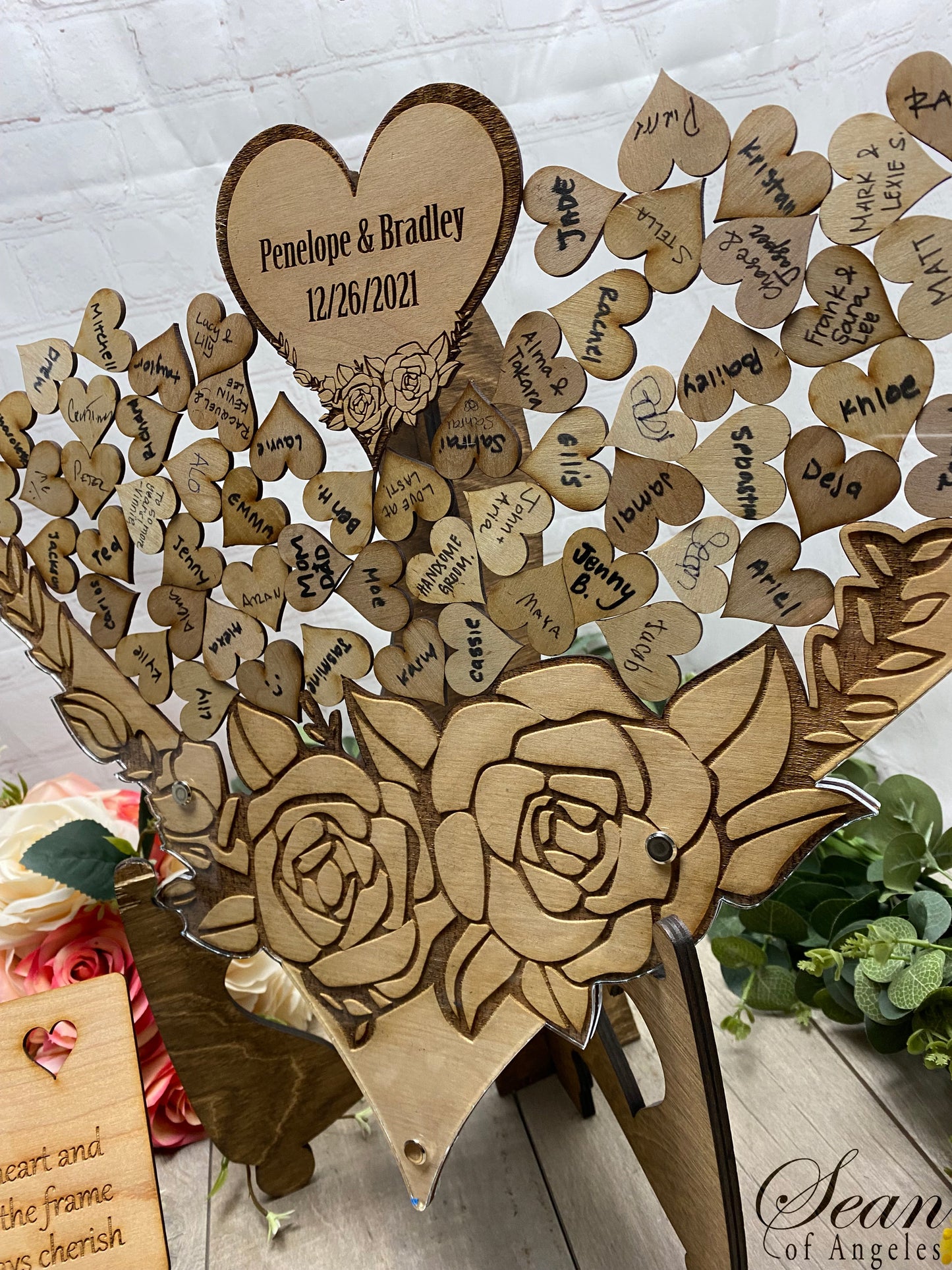 Heart of Memories With Roses Guest Book