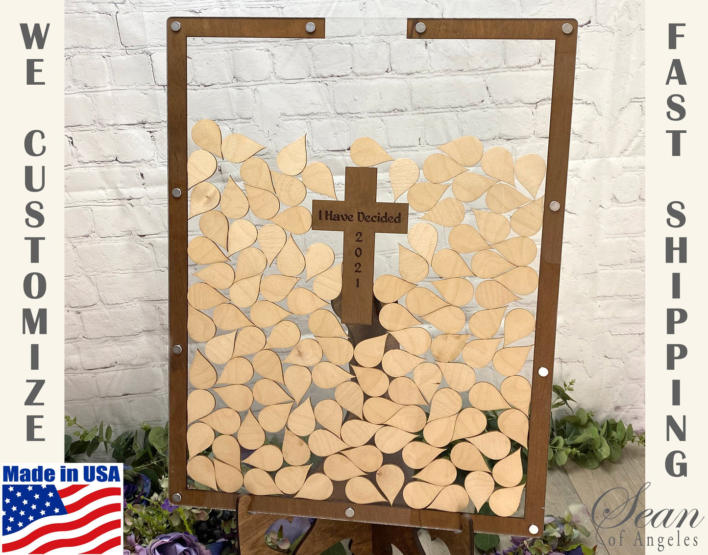 Baptism Guest Book, Church, Cross