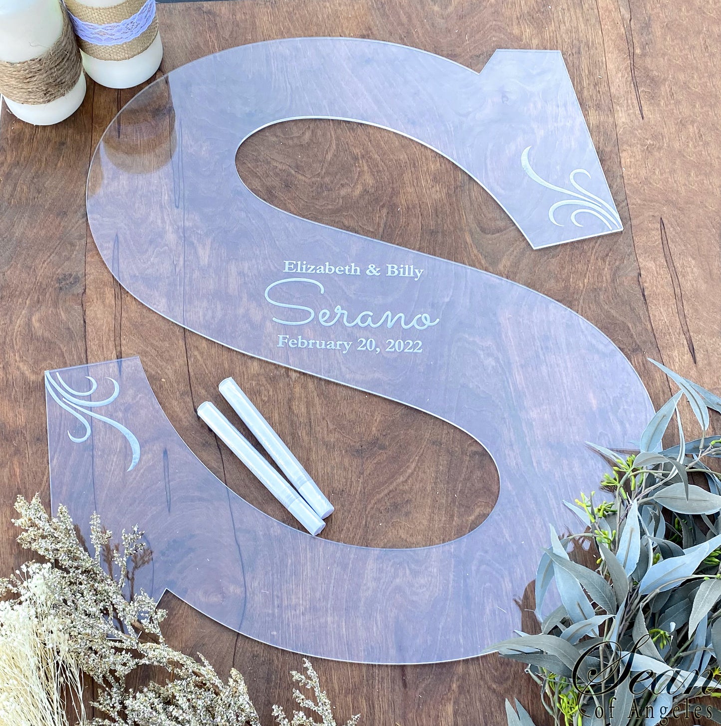 Transparent Letter Guest Book Alternative