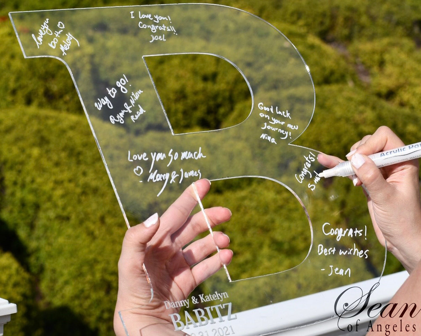 Transparent Letter Guest Book Alternative