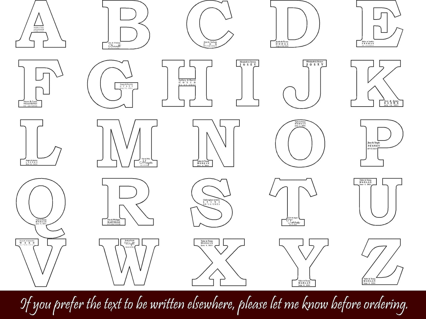 Any Letter Monogram (Acrylic Covered) Guest Book