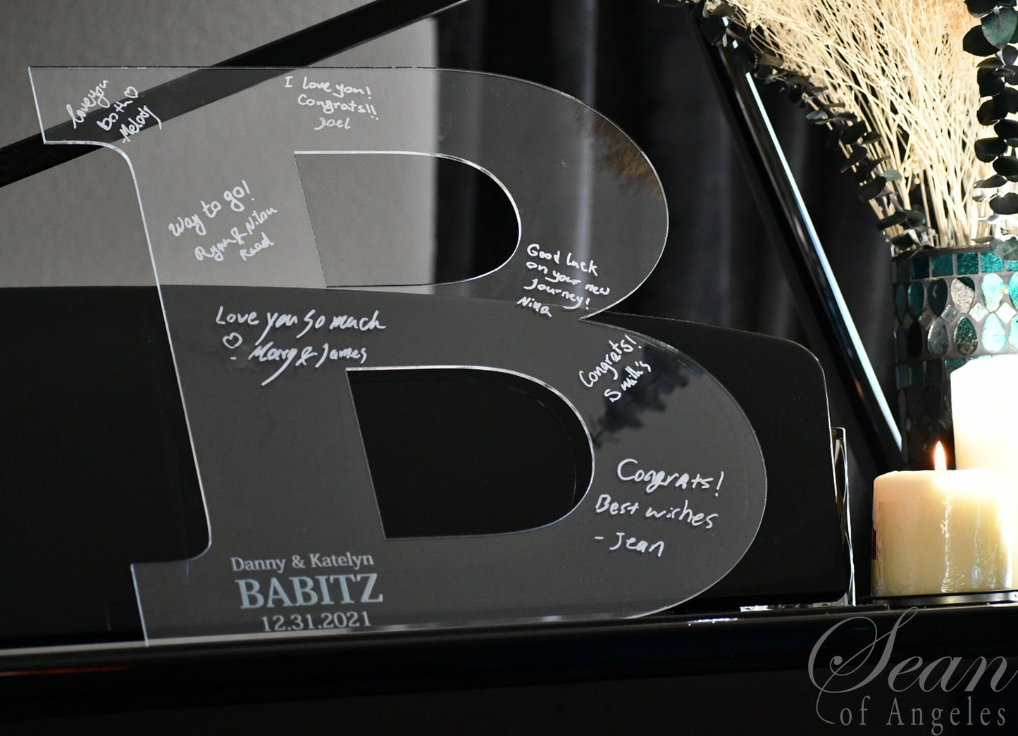 Transparent Letter Guest Book Alternative