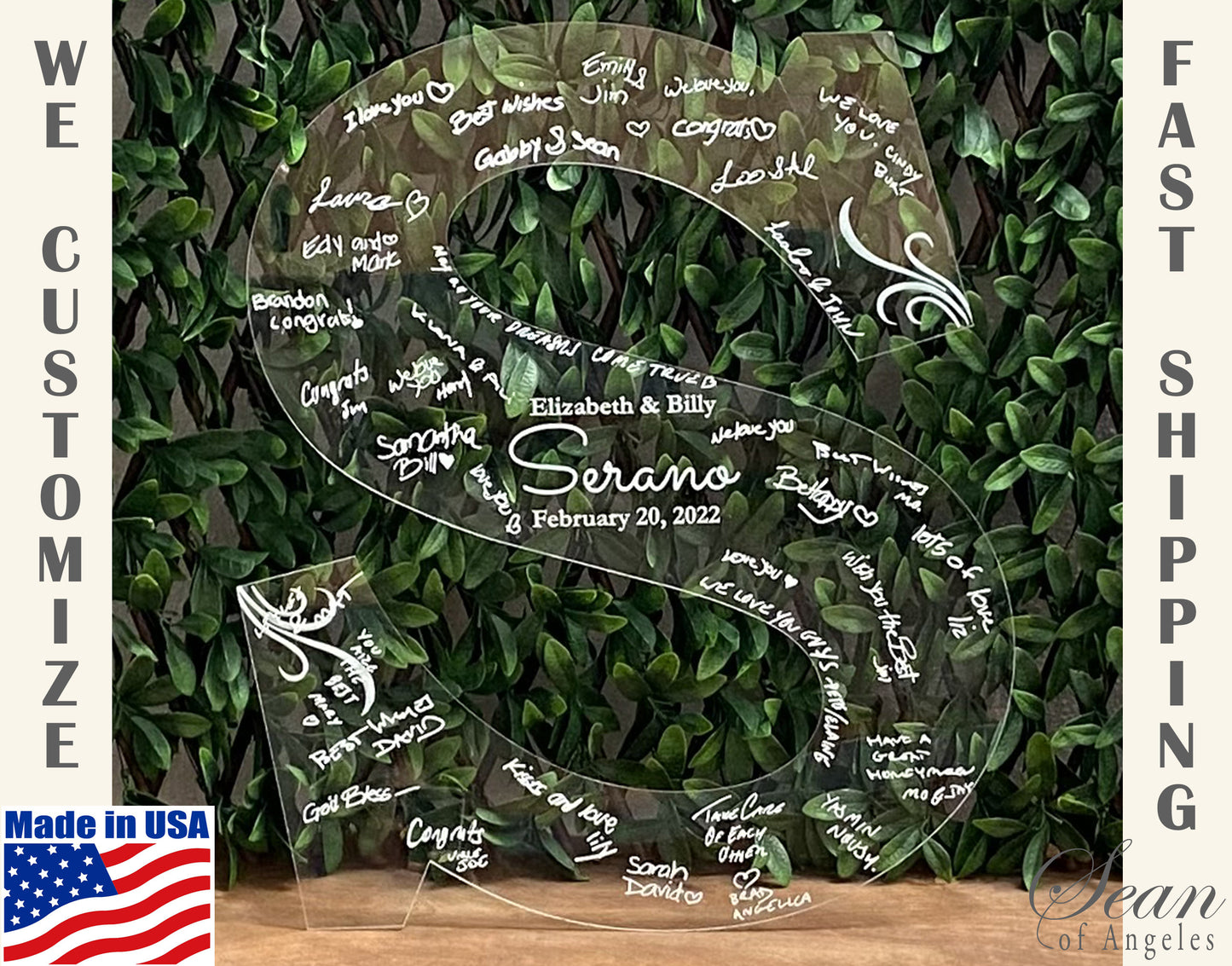 Transparent Letter Guest Book Alternative