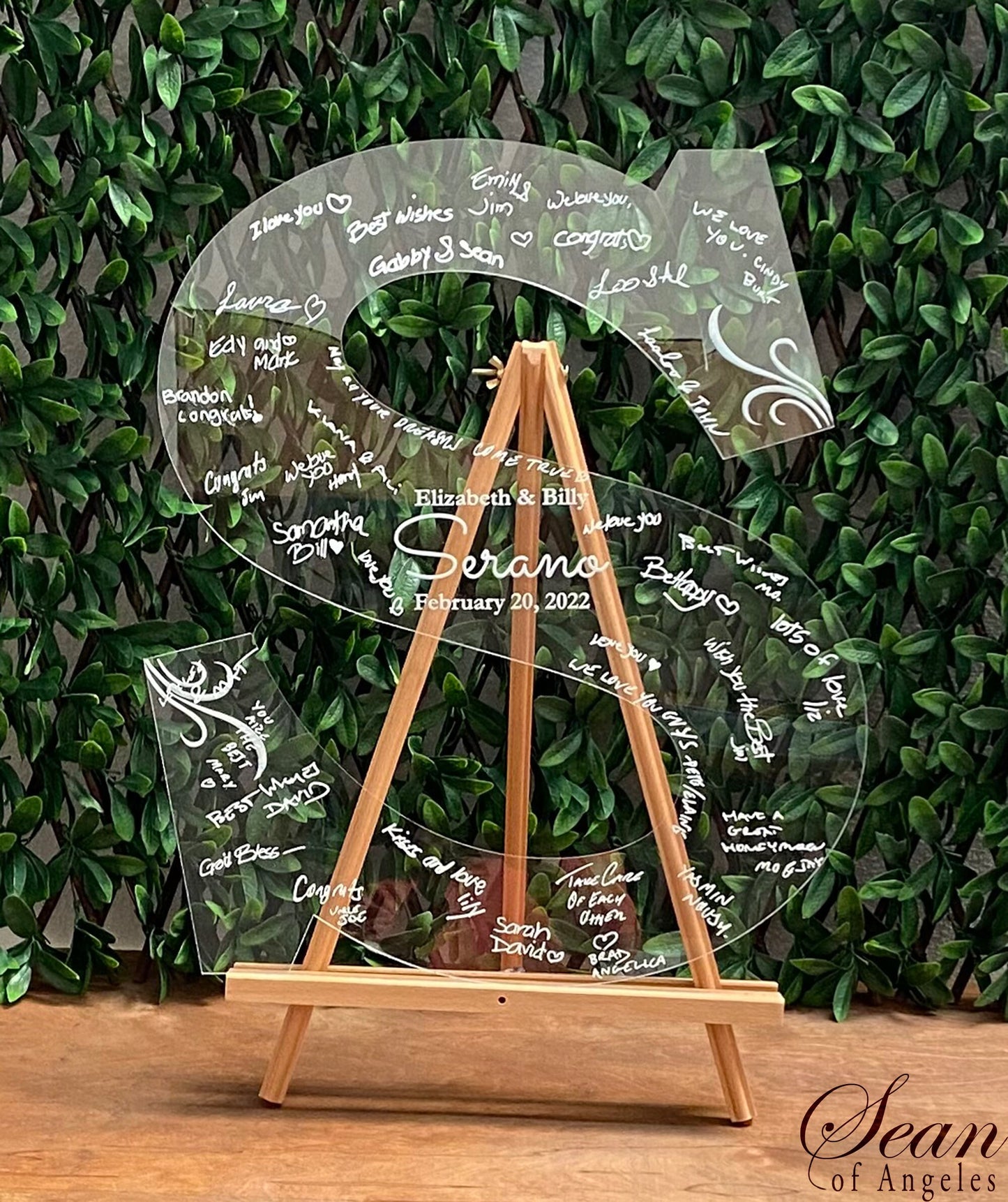 Transparent Letter Guest Book Alternative