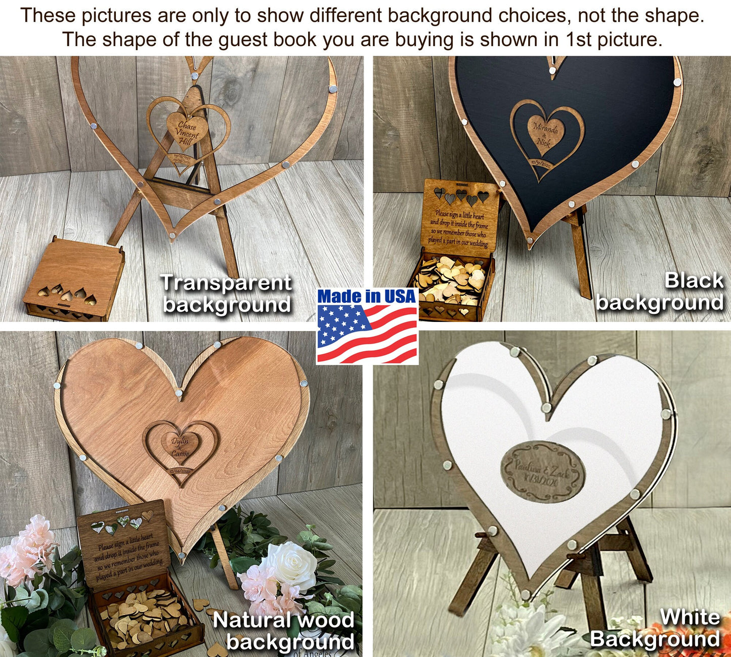 Eiffel Tower Heart Guest Book