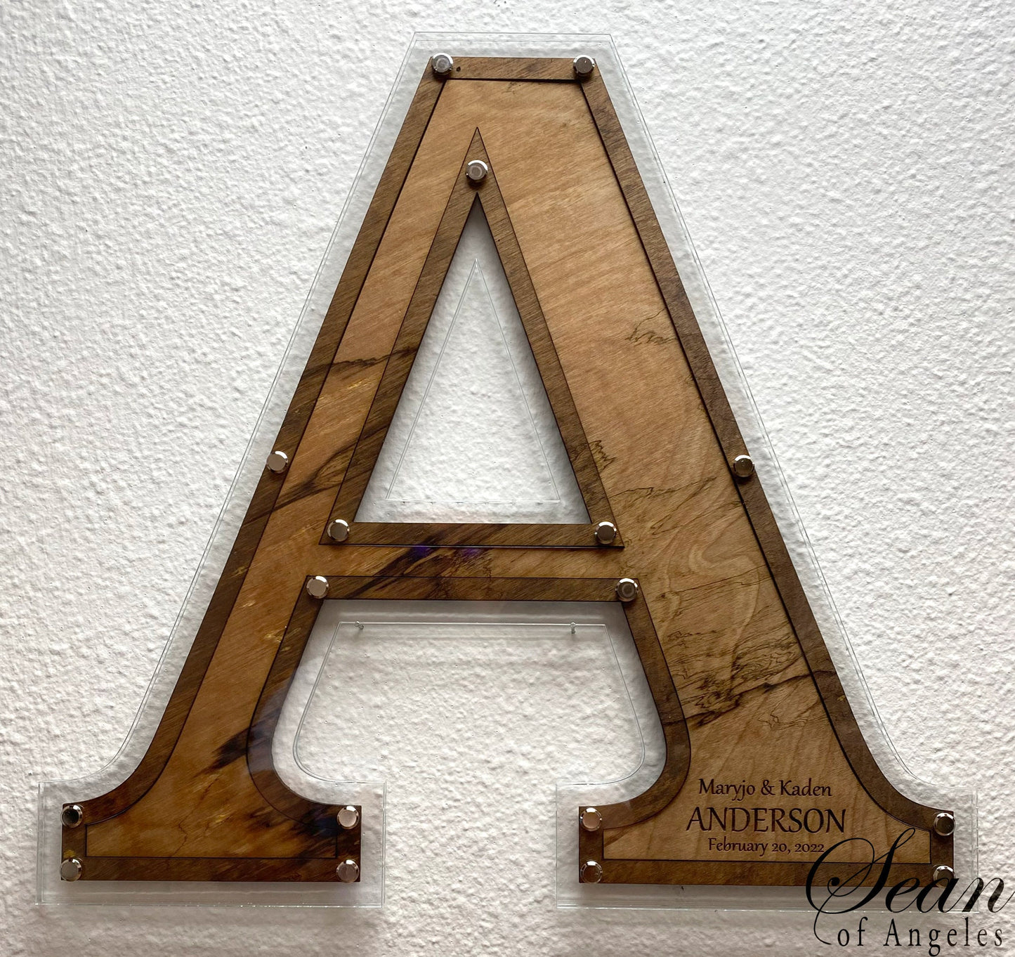 Any Letter Monogram (Acrylic Covered) Guest Book