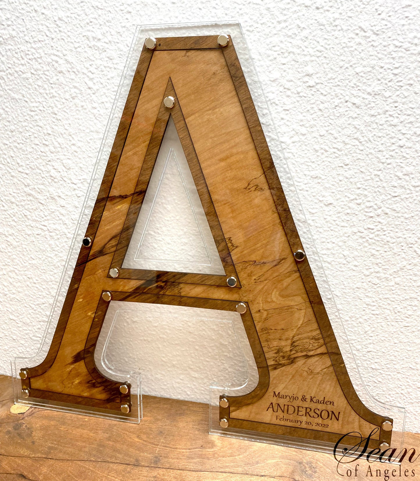 Any Letter Monogram (Acrylic Covered) Guest Book