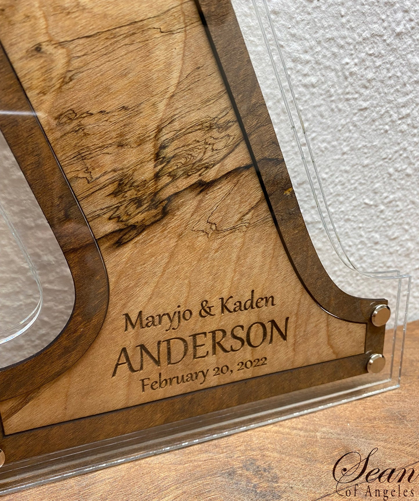 Any Letter Monogram (Acrylic Covered) Guest Book