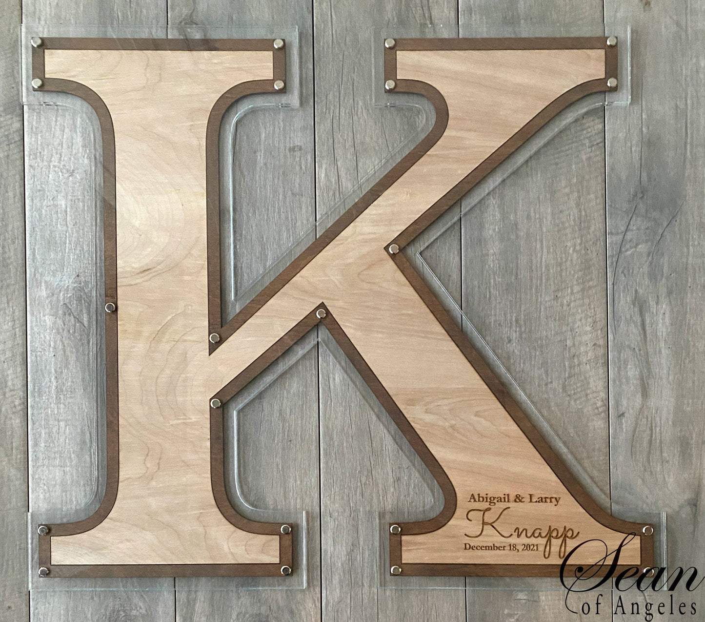 Any Letter Monogram (Acrylic Covered) Guest Book