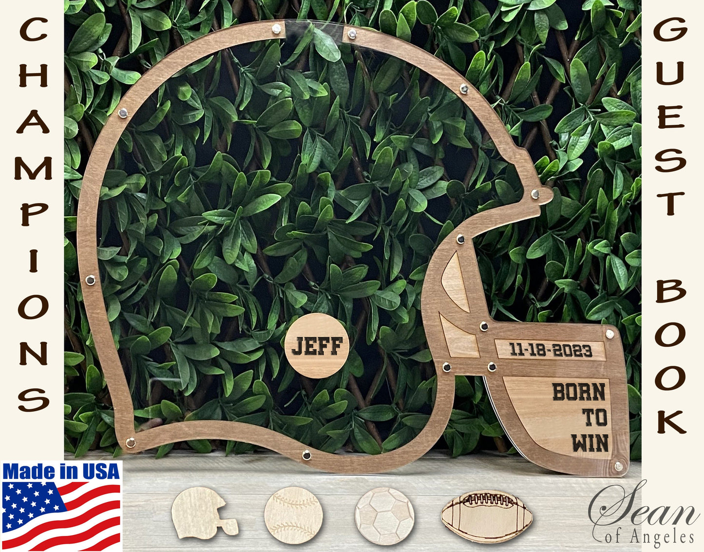 Champions Helmet Guest Book