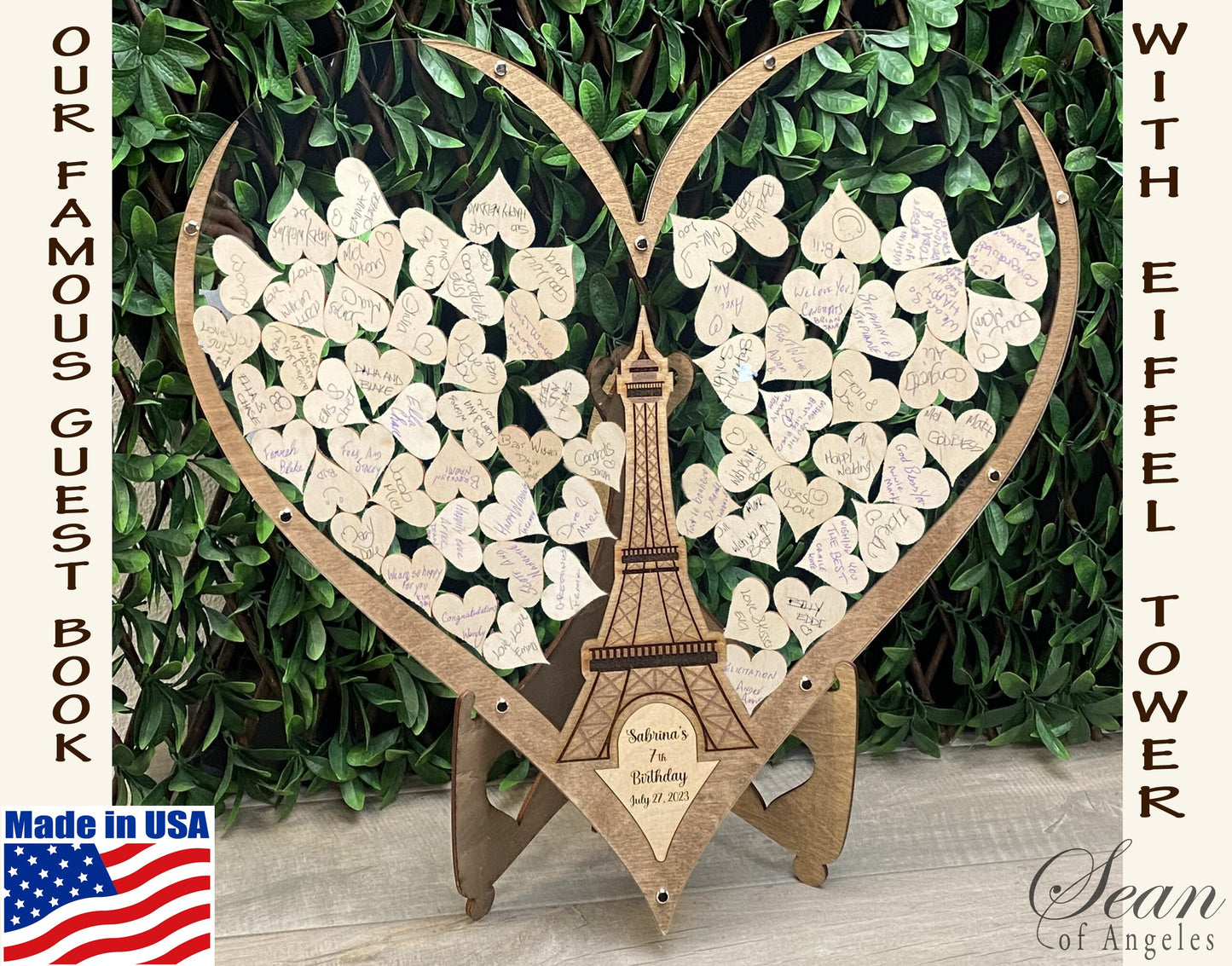 Eiffel Tower Heart Guest Book