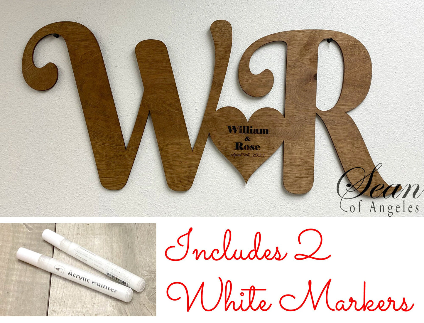 Initials Monogram Guest Book