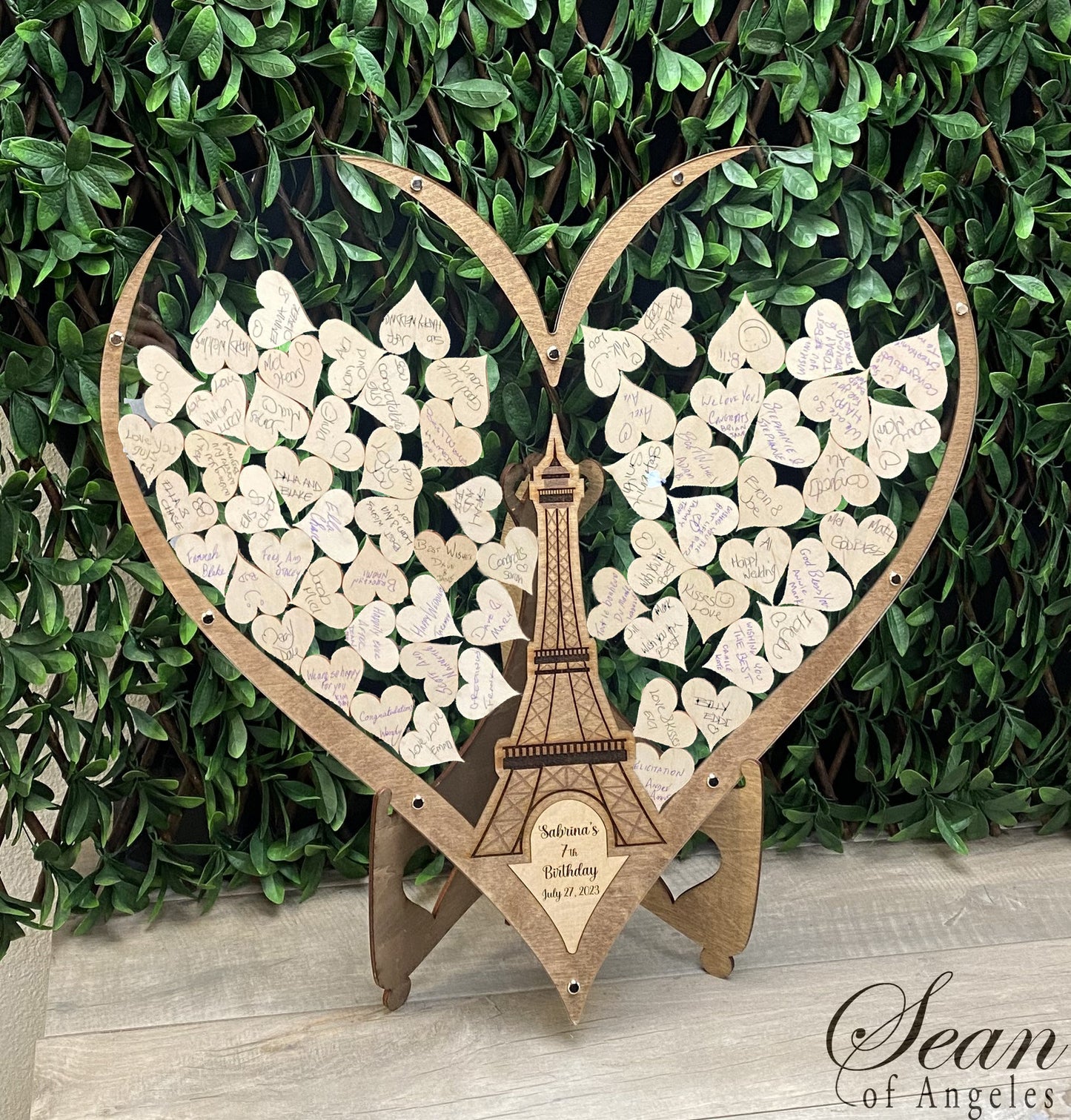 Eiffel Tower Heart Guest Book