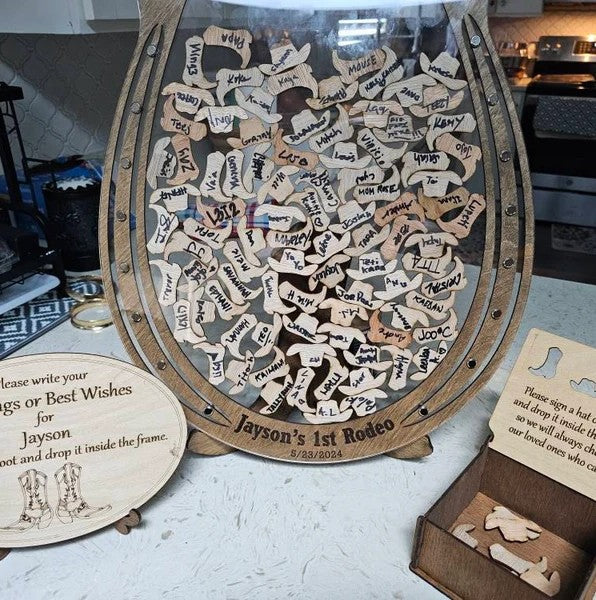 Lucky Cowgirl Guest Book (Horseshoe)