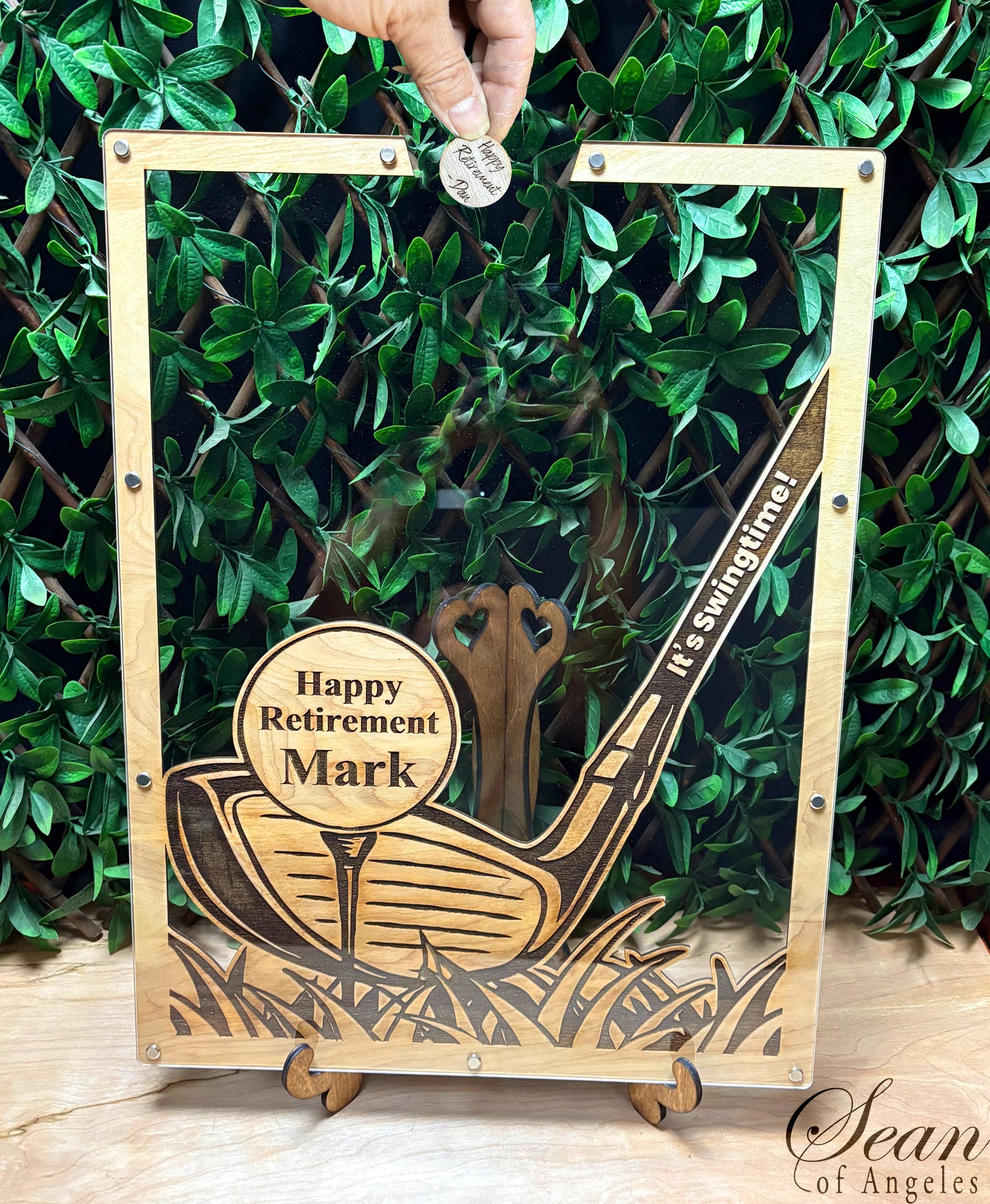 GOLF LOVER Guest Book, Golf Couch Gift, Retired & Ready to Par-Tee!