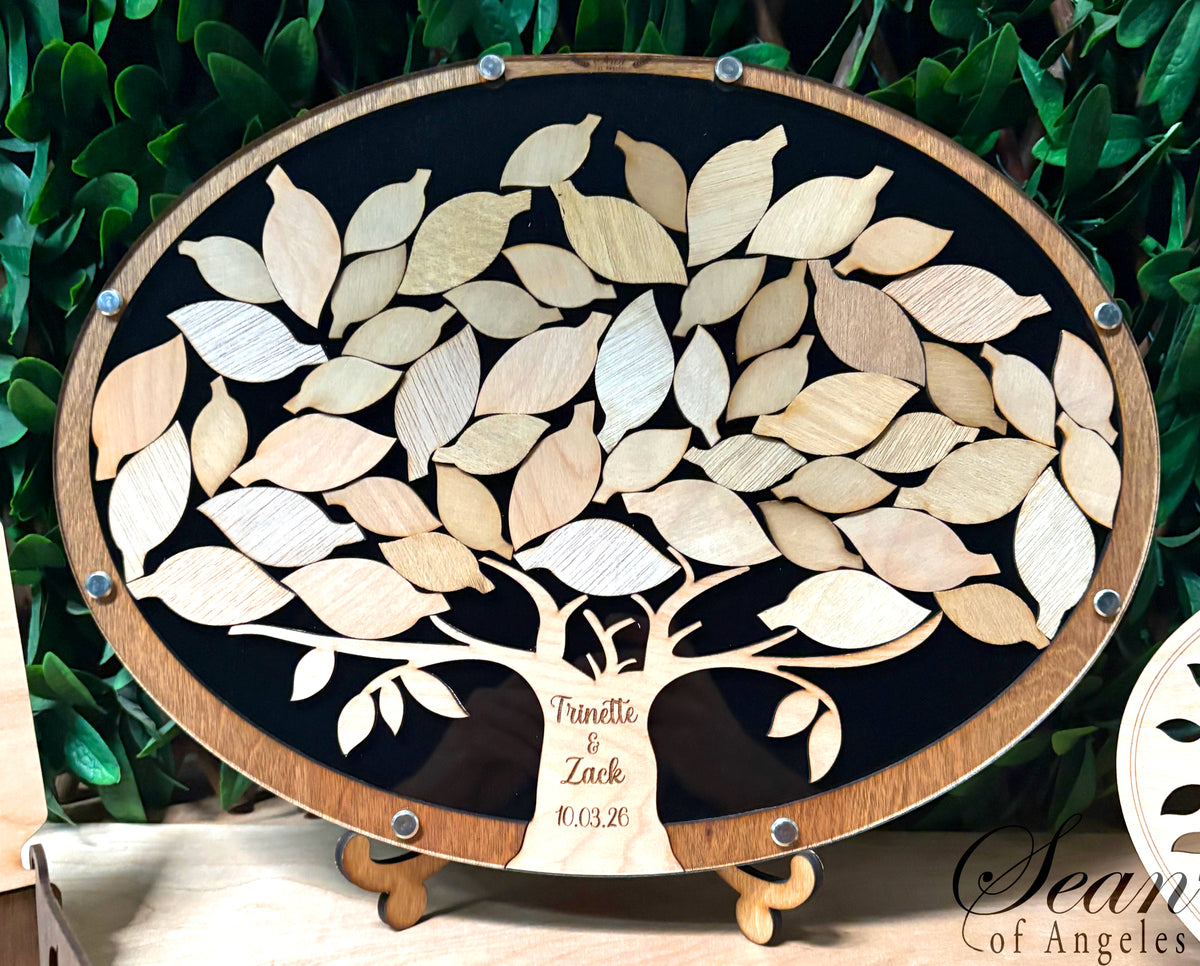 Oval "Tree of Life" Guest Book Alternative
