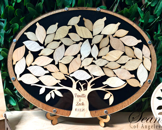 Oval "Tree of Life" Guest Book Alternative