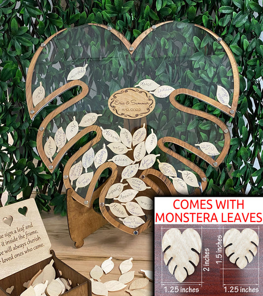 Monstera Leaf Guest Book (Comes With Monstera Leaves Shown In Reviews)