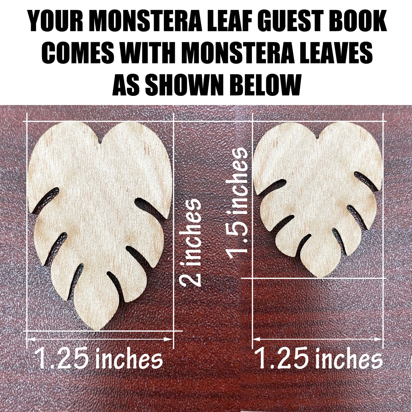 Monstera Leaf Guest Book (Comes With Monstera Leaves Shown In Reviews)