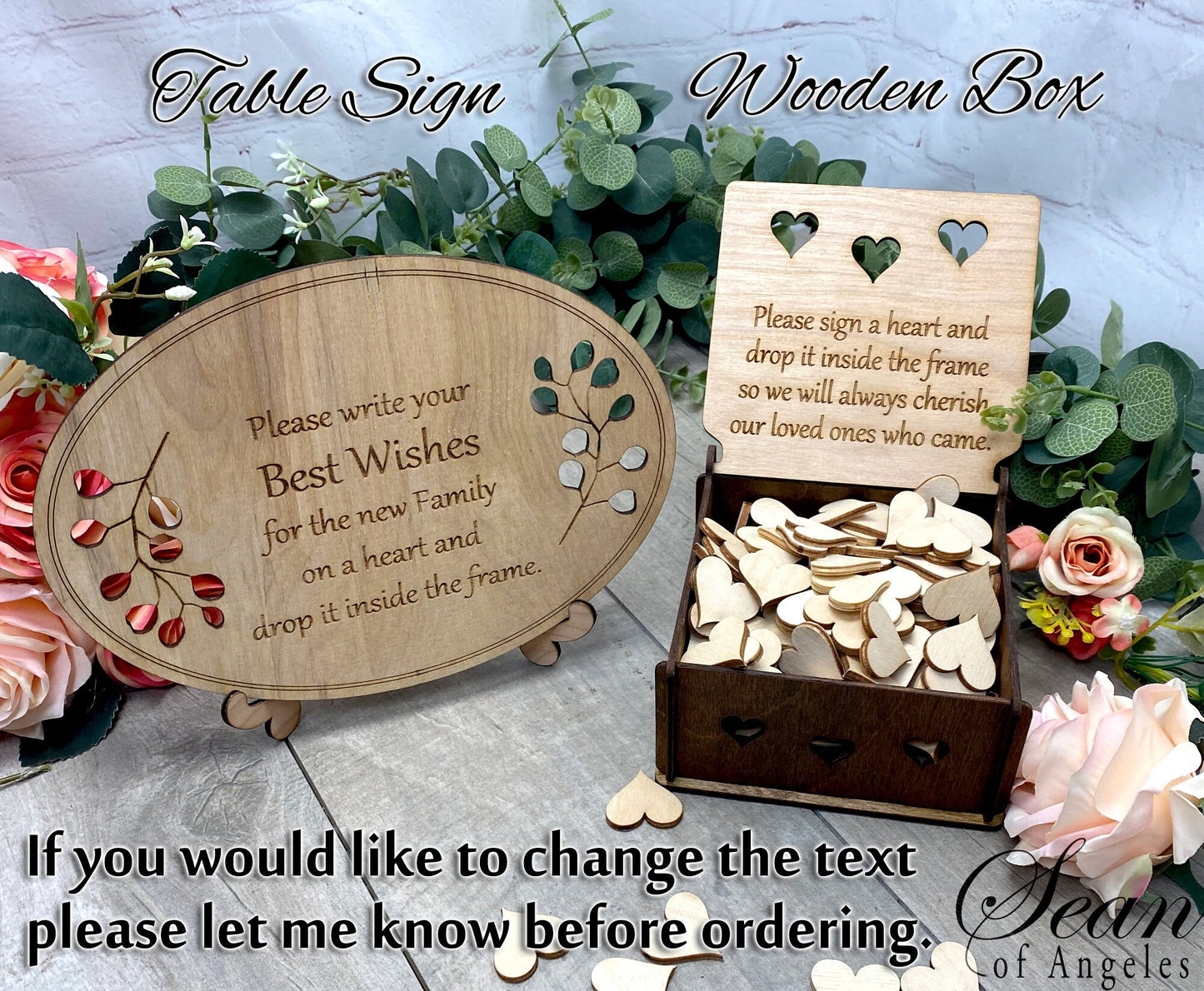 Circle with Hearts Guest Book