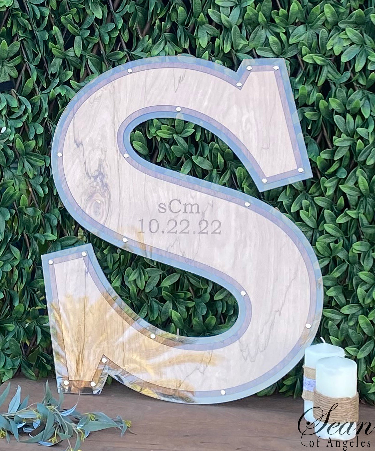 Any Letter Monogram (Acrylic Covered) Guest Book