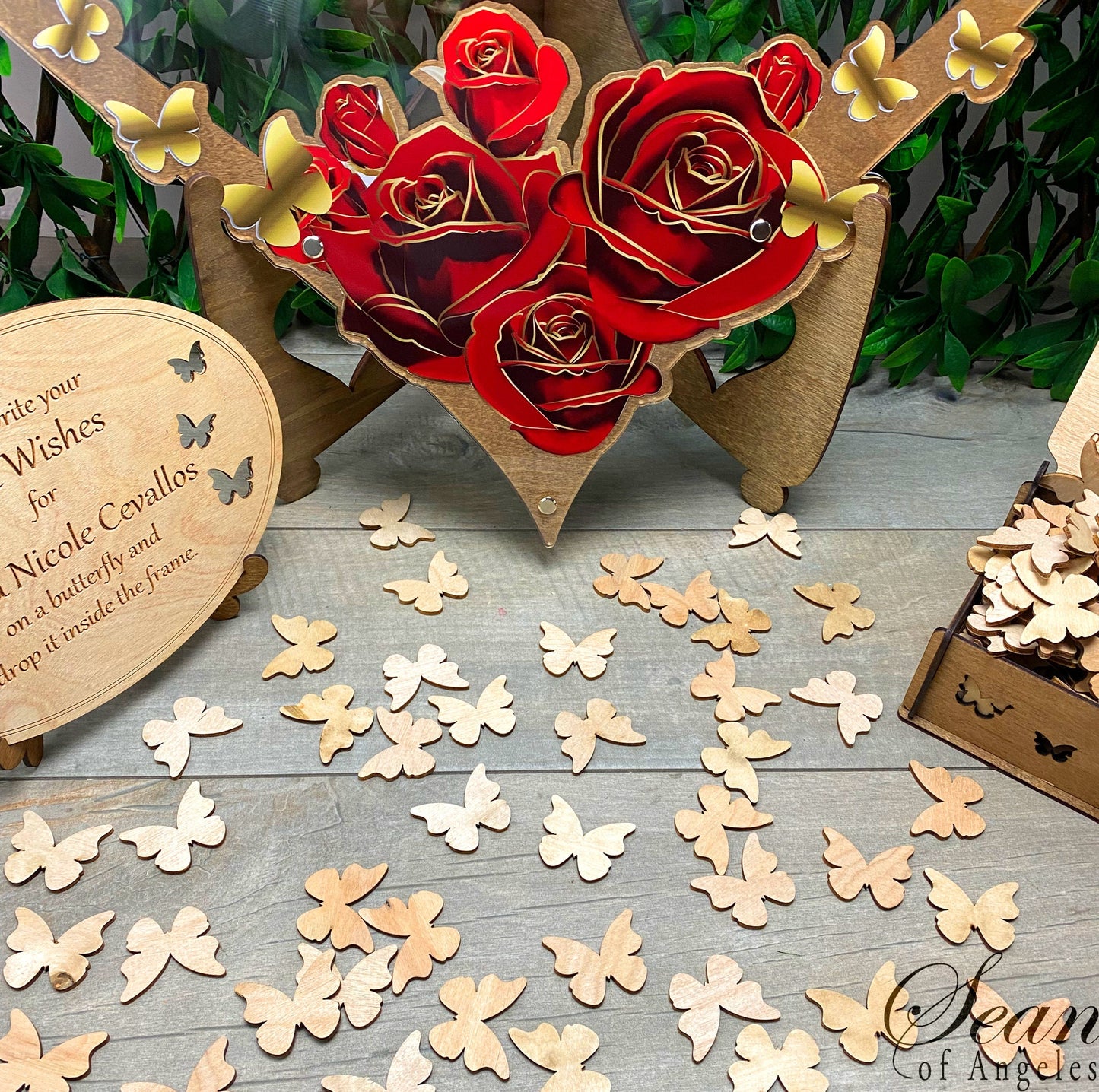 Red Rose Heart Guest Book