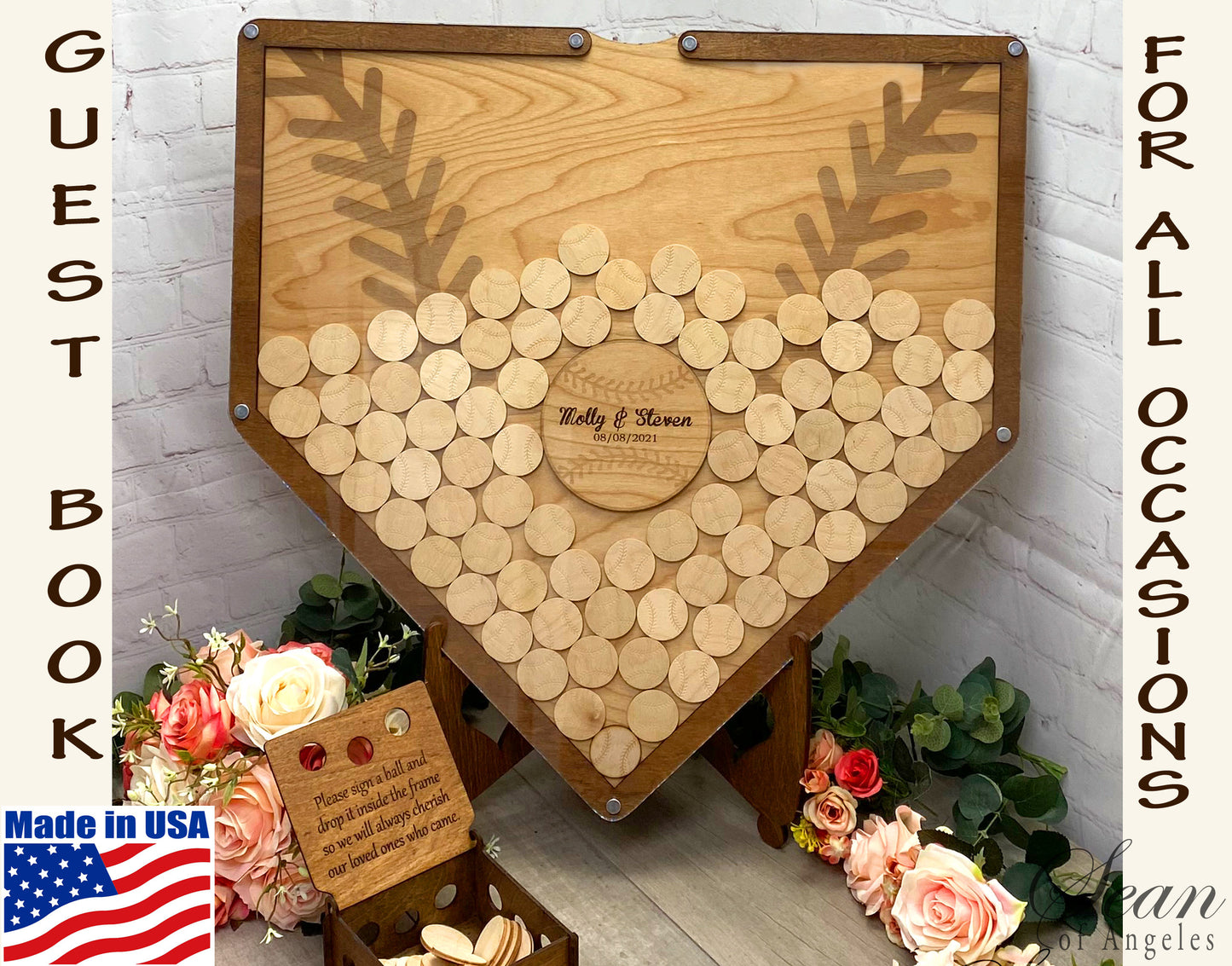 Home Plate Baseball Guest Book