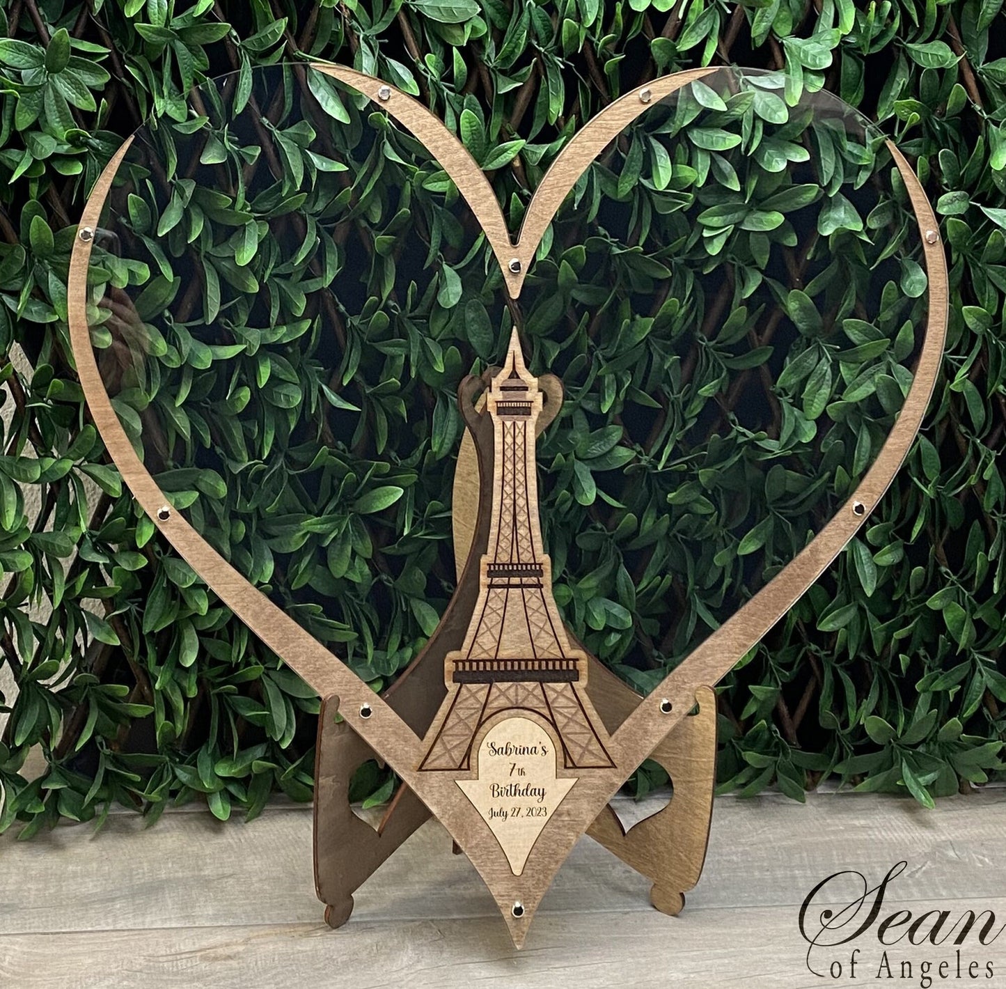 Eiffel Tower Heart Guest Book
