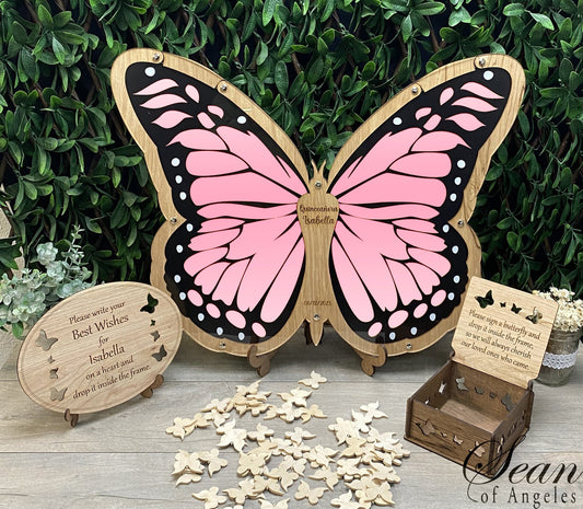 Pink Butterfly Guest Book