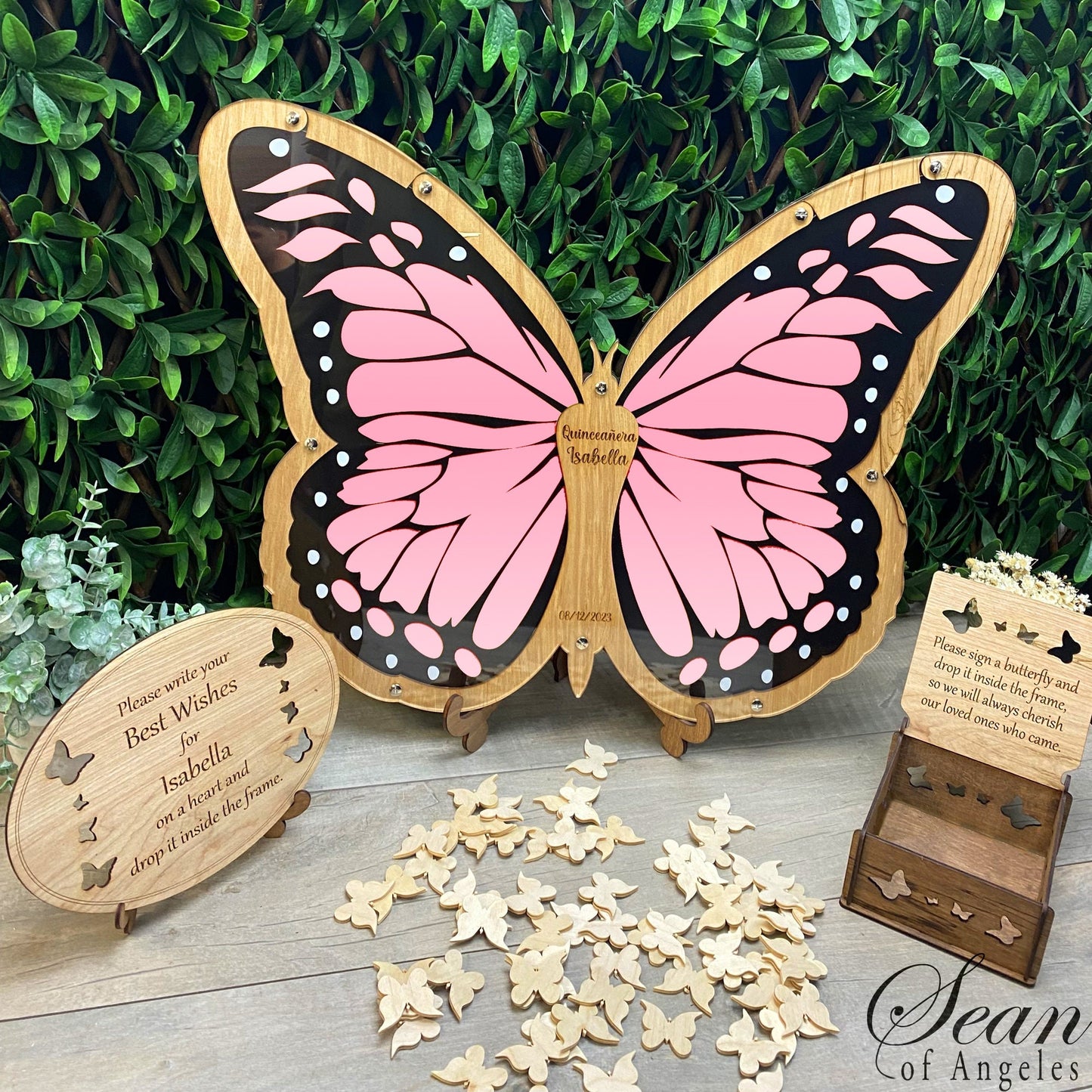 Pink Butterfly Guest Book